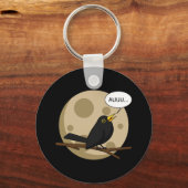 The Werebird - Blackbird Howling at the Moon Comic Sleutelhanger (Voorkant)