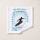 The West Coast California Surfing Bad Handdoek (Wasdoekje)