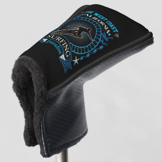 The West Coast California Surfing Golfheadcover (3/4 voorkant)