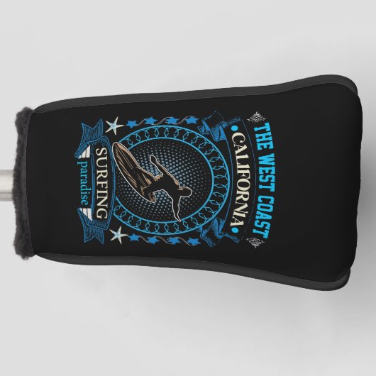 The West Coast California Surfing Golfheadcover (Voorkant)
