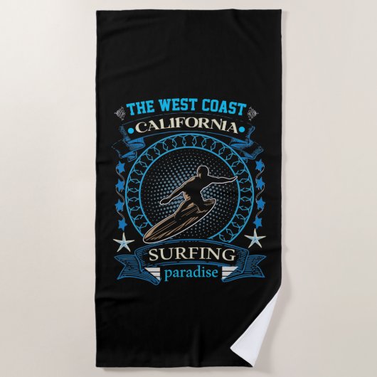 The West Coast California Surfing Strandlaken (Voorkant)