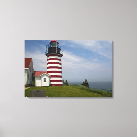 The West Quoddy Head Lighthouse State Park Canvas Afdruk (Voorkant)