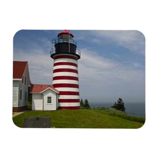 The West Quoddy Head Lighthouse State Park Magneet (Horizontaal)