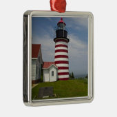 The West Quoddy Head Lighthouse State Park Metalen Ornament (Rechts)