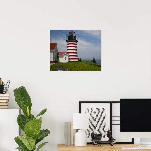 The West Quoddy Head Lighthouse State Park Poster (Thuiskantoor)