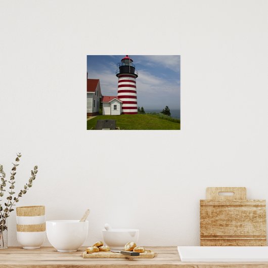 The West Quoddy Head Lighthouse State Park Poster (Keuken)