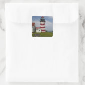 The West Quoddy Head Lighthouse State Park Vierkante Sticker (Tas)