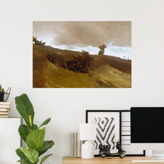 The West Wind, van Winslow Homer Poster (Thuiskantoor)