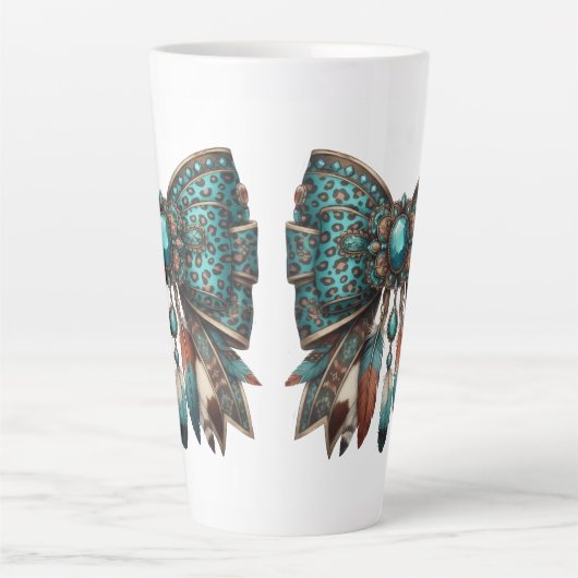 the western bow style latte mok (Voorkant)