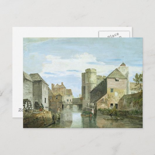 The Westgate, Canterbury (lichaamskleur op papier) Briefkaart (Voorkant / Achterkant)