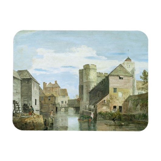 The Westgate, Canterbury (lichaamskleur op papier) Magneet (Horizontaal)