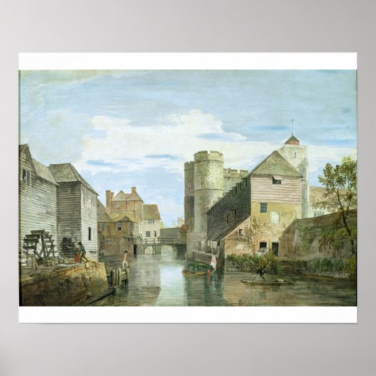 The Westgate, Canterbury (lichaamskleur op papier) Poster (Voorkant)