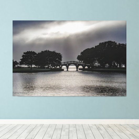 The Whalehead Bridge   Canvas Afdruk (Insitu (Houten vloer))