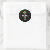 The Whatever Elf Matching Family Christmas Ronde Sticker (Tas)