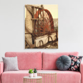 The Wheel, Laxey, Isle of Man, Engeland Canvas Afdruk (Insitu (Woonkamer))