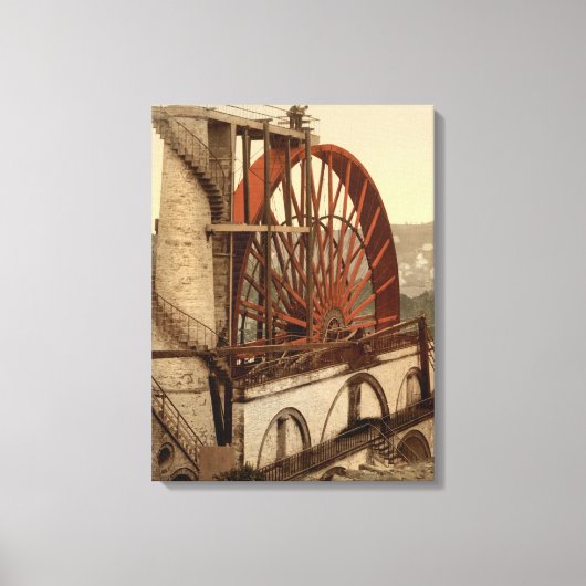 The Wheel, Laxey, Isle of Man, Engeland Canvas Afdruk (Voorkant)
