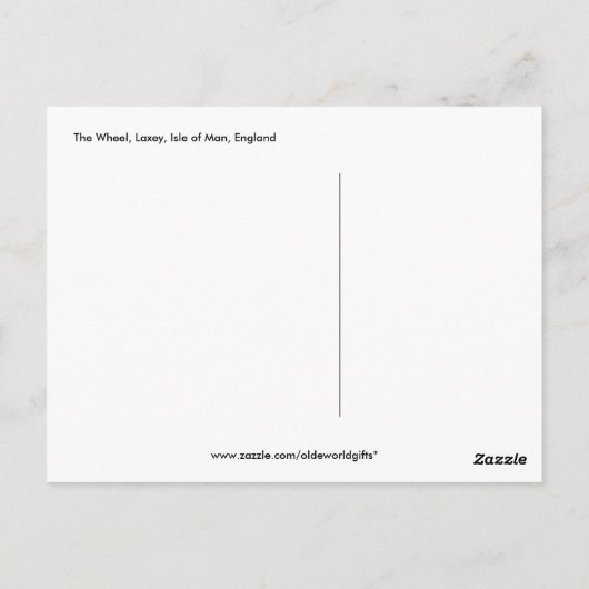 The Wheel, Laxey, Isle of Man, England Briefkaart (Achterkant)
