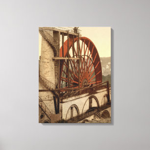 The Wheel, Laxey, Isle of Man, England Canvas Afdruk
