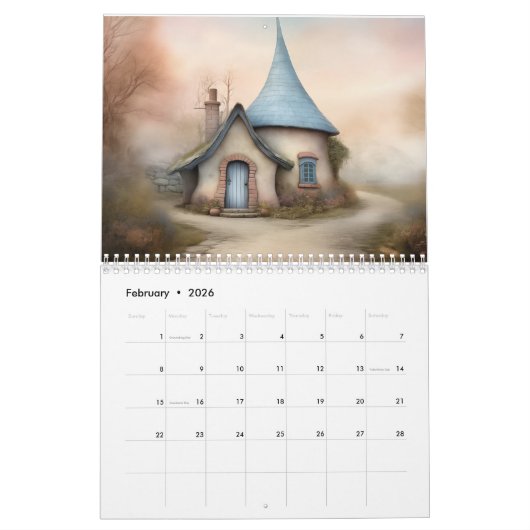 The Whimsical World of Petite Abodes Calendar Kalender (Feb 2026)