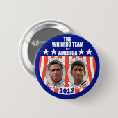 The Whining Team for America: Romney & Ryan Ronde Button 5,7 Cm (Voorkant /achterkant)