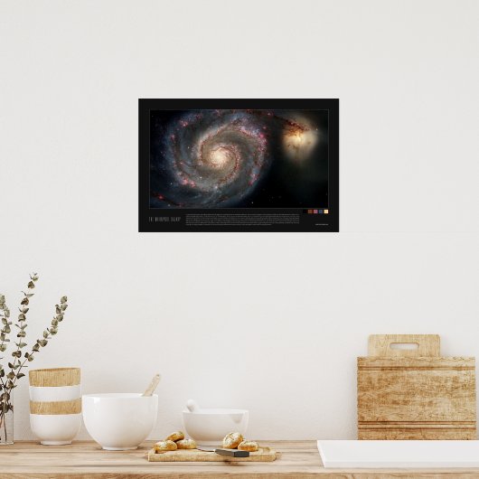 The Whirlpool Galaxy (51a, M51a, NGC 5194) Poster (Keuken)