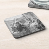 The Whist Party, 1783, gegraveerd door Jean Dambru Bier Onderzetter (Linkerzijde)