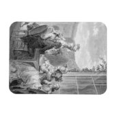 The Whist Party, 1783, gegraveerd door Jean Dambru Magneet (Horizontaal)