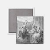 The Whist Party, 1783, gegraveerd door Jean Dambru Magneet (Voorkant / Achterkant)