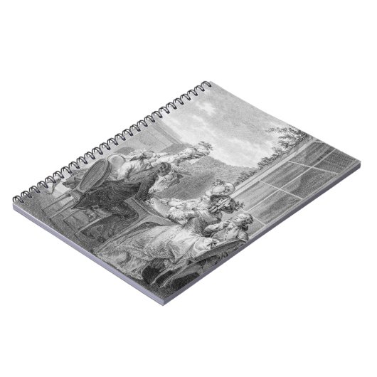 The Whist Party, 1783, gegraveerd door Jean Dambru Notitieboek (Linkerzijde)