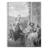 The Whist Party, 1783, gegraveerd door Jean Dambru Notitieboek (Voorkant)