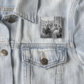 The Whist Party, 1783, gegraveerd door Jean Dambru Vierkante Button 5,1 Cm (In situ)