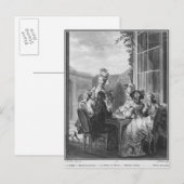 The whist party, gegraveerd door Jean Dambrun 1783 Briefkaart (Voorkant / Achterkant)