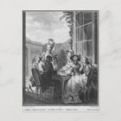 The whist party, gegraveerd door Jean Dambrun 1783 Briefkaart (Voorkant)
