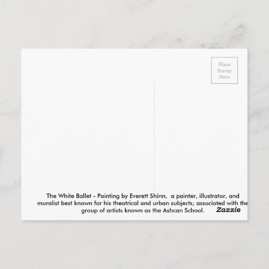The White Ballet Briefkaart (Achterkant)