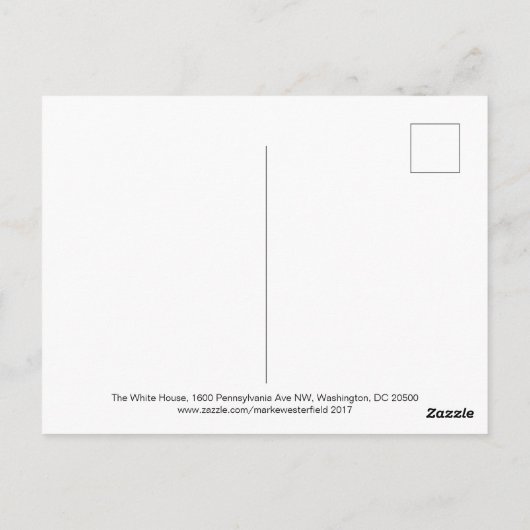 The White House, Washington D.C., USA Briefkaart (Achterkant)