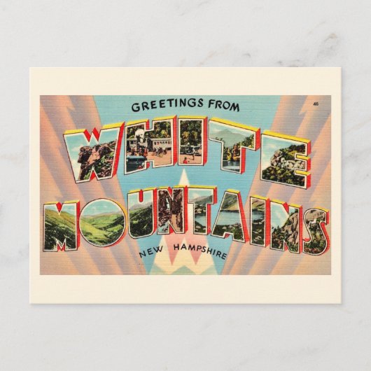 The White Mountains of NH Postcard Briefkaart (Voorkant)