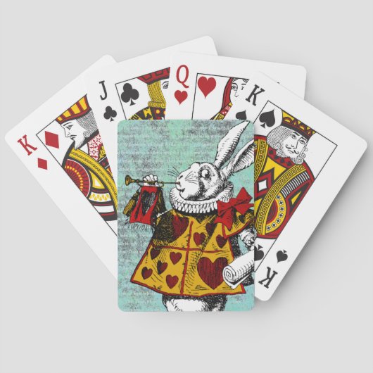 The White Rabbit {{ Alice in Wonderland}} Pokerkaarten (Achterkant)