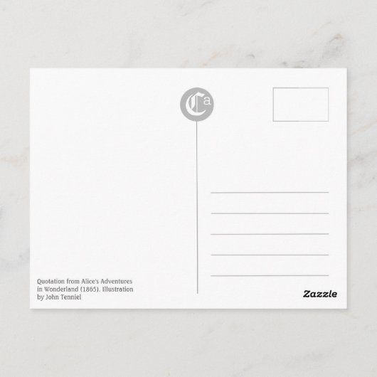 The White Rabbit CC0242 Fairy Tale Briefkaart (Achterkant)