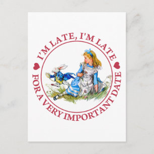 The White Rabbit Rushes beroemd gemaakt door Alice Briefkaart