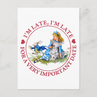 The White Rabbit Rushes beroemd gemaakt door Alice Briefkaart