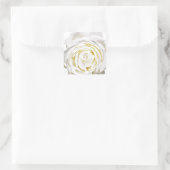 The White Rose of Love_ Vierkante Sticker (Tas)