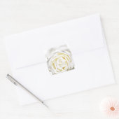 The White Rose of Love_ Vierkante Sticker (Envelop)