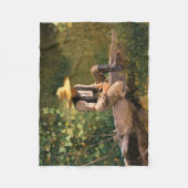 The Whittling Boy (door Winslow Homer) Fleece Deken (Voorkant)