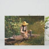 The Whittling Boy (door Winslow Homer) Kaart (Staand voorkant)