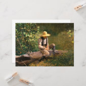The Whittling Boy (door Winslow Homer) Kaart (Voorkant / Achterkant in situ)
