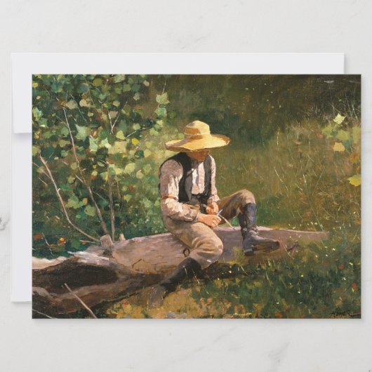 The Whittling Boy (door Winslow Homer) Kaart (Voorkant)