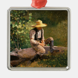 The Whittling Boy (door Winslow Homer) Metalen Ornament
