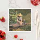 The Whittling Boy (door Winslow Homer) Servet (Insitu)