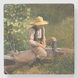 The Whittling Boy (door Winslow Homer) Stenen Onderzetter
