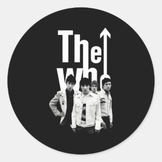 The Who Official 60's Black White Band Ronde Sticker